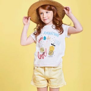 Short amarillo y remera mangas cortas Anavana primavera verano 2019