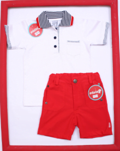 bermuda roja para bebe Solcito primavera verano 2019