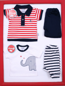 chomba y short a rayas bebes Solcito primavera verano 2019