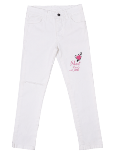 jeans blanco para niñas Abellie verano 2019