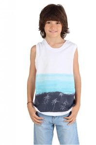 musculosa y bermuda jeans niños urbanito verano 2019