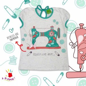 remera beba mangas cortas con lazo en cuello espalda A la Pipeta verano 2019