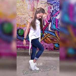 remeras algodon asimetrica para niñas Abellie verano 2019