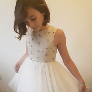 vestido de fiesta para niña con falda de tul Girls Boutique verano 2019