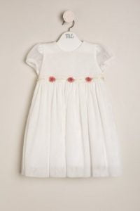 vestido de microtul con flores rococo beba bautismo Magdalena Esposito primavera verano 2019