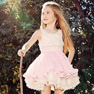 vestido de riesta rosa palido para niño Girls Boutique verano 2019