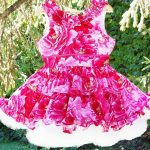 vestido para fiesta con estampa de rosa para nñas Girls Boutique verano 2019
