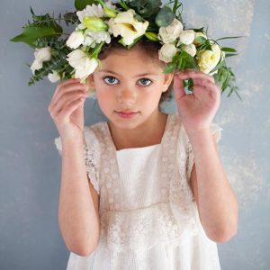 vestidos de lino para niña pioppa primavera verano 2019