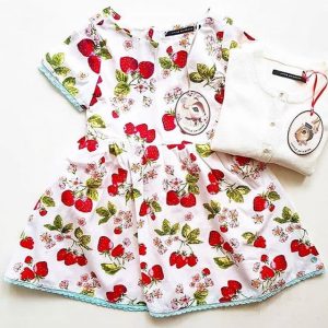 vestdo frutillas niña Little akiabara verano 2019 vestdo frutillas niña Little akiabara verano 2019