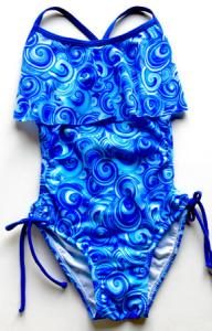 malla enteriza con volado niñas como agua para chocolate verano 2019