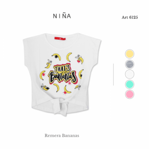 remera con nudo para niña Emmo verano 2019
