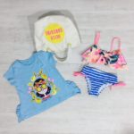 bikini para beba rayas volados Crayon verano 2019
