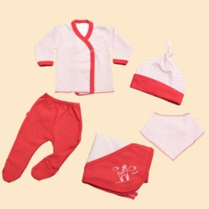 ajuar a lunares rojo bebe Gamise otoño invierno 2019