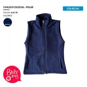 chaleco polar colegial Bazzy kids 2019