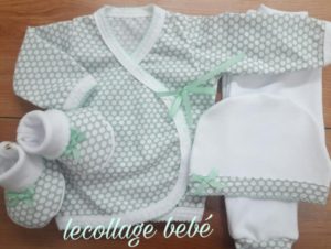 conjunto batita y ranita para bebe a lunares Lecollage otoño invierno 2019
