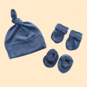 escarpines y gorrito plush bebe Gamise otoño invierno 2019