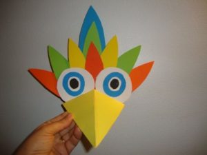 mascara de ´pajaro facil para niños