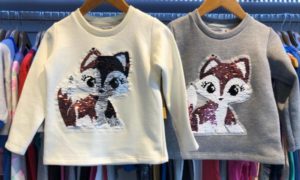 Buzo algodon con bordado en lentejuela niña Minimu invierno 2019 Buzo algodon con bordado en lentejuela niña Minimu invierno 2019