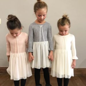 gro web vestido mangas largas lanilla y microtul niña otoño invierno 2019