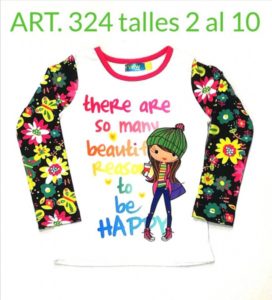 remera mangas largas niñas Flow Kids otoño invierno 2019