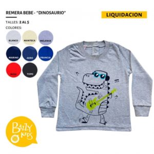 remeras mangas largas dinosaurio bailando otoño invierno 2019 Bazzy kids remeras mangas largas dinosaurio bailando otoño invierno 2019 Bazzy kids