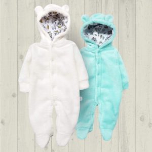 enterito abrigado para bebe de piel forrado en algodon pachi invierno 2019