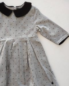 vestido gris niña Little Akiabara invierno 2019