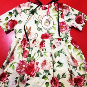 vestido mangas corta niña Little Akiabara invierno 2019