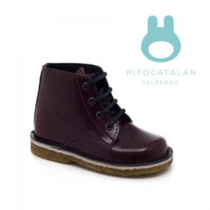 botineta cordon beba charol bordo Pitocatalan invierno 2019