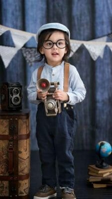 disfraz de fotografo niño dia del trabajador