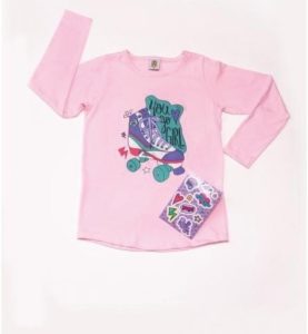 remera mangas largas niña con stikert