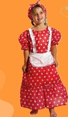 Disfraz de mazamorrera para niñas 25 de mayo Disfraz de mazamorrera para niñas 25 de mayo