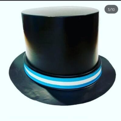 Galera de caballero con bandera de argentina Disfraz 25 de mayo Galera de caballero con bandera de argentina Disfraz 25 de mayo