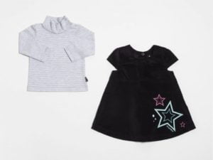 Look beba jumper negro y polera Owoko invierno 2019