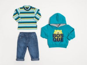 buzo con capucha polera y jeans Look bebe Owoko invierno 2019