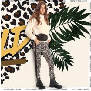 pantalones animal print para nenas grandes Ona Saez kids invierno 2019