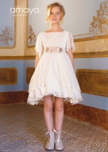 Vestido de ceremonia niñas blancoverano 2020