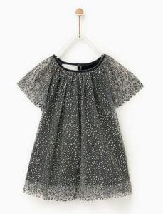Vestido de microtul niña con brillo verano 2020 Vestido de microtul niña con brillo verano 2020