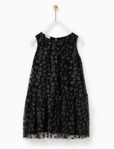 Vestido de microtul niña negro verano 2020