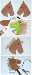 caballo facil para niños palo