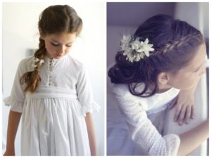 Peinados con tenza fiesta comunión niña