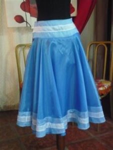 pollera de bandera argentina para niña