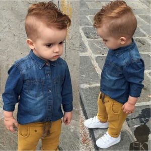 rapado corte moderno de pelo para niños pequeños 