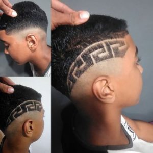 rapado diseño etnico corte moderno de pelo para niños