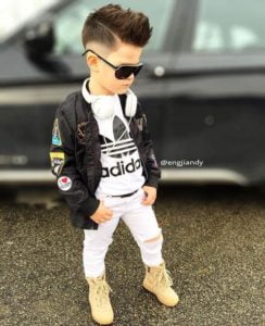 rapado en degrade corte moderno de pelo para niños