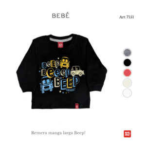 remera mangas largas bebe AUTOS emmo invierno 2019