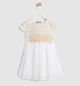 vestido beba falda plisada verano 2020