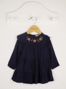 vestido beba mangas larga azul lelefantino invierno 2019