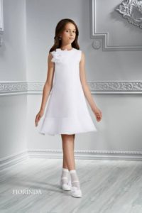 vestido corto sencillo blanco de niña para comunion vestido corto sencillo blanco de niña para comunion