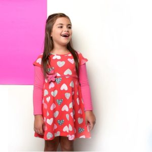 vestido estampa corazon niña Bluma invierno 2019